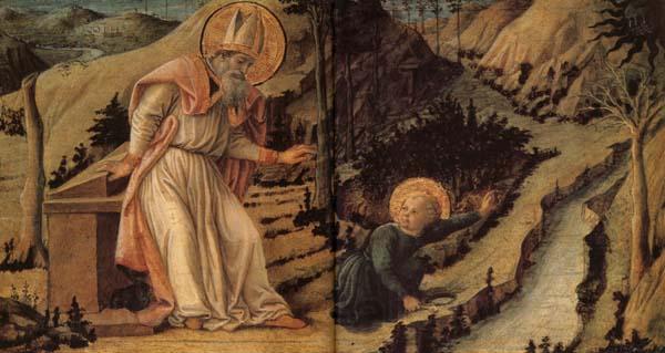 Filippino Lippi The Vision of St.Augustine Norge oil painting art